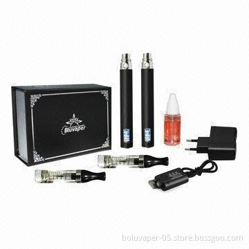 Latest Refilled Clearomizer E-cigarette Starter Kit/eGo T2 in Gift Box Package, 1,100mAh Capacity